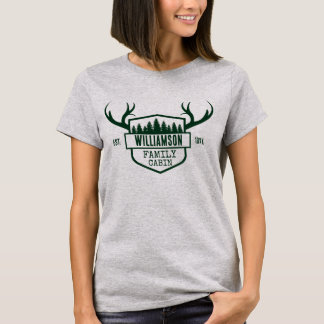 Camiseta Familia Cabina Nombre Bosque Verde