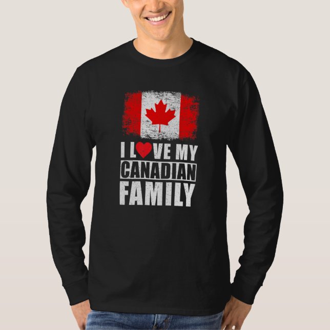 Camiseta Familia Canaria I Love My Canadian Family Canada F (Anverso)