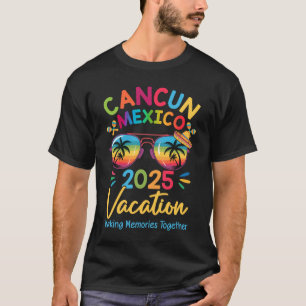 Camiseta Familia Cancun Mexico Vacation Beach 2025 Trip Squ