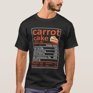 Camiseta Familia Carrot Cake Nutrition que coincide con Gua