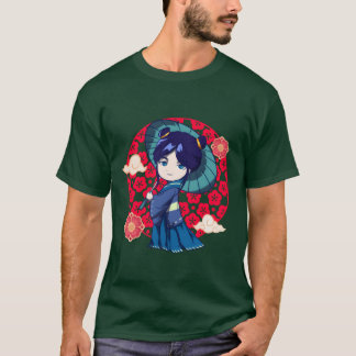 Camiseta Familia Chibi Anime Kawaii Kimono