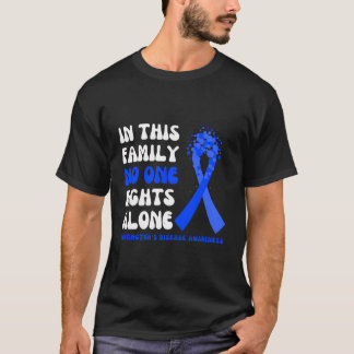 Camiseta Familia Cinta Azul De Conciencia De La Enfermedad 