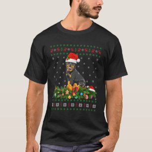 Camiseta Familia coincide con Navidad iluminando a rottweil