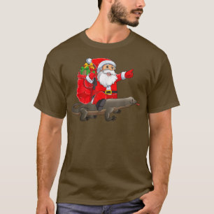 Camiseta Familia coincidente Divertido Santa Riding Komodo