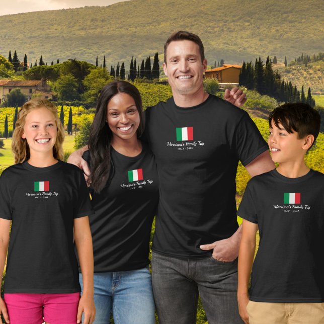 Camiseta Familia coincidente Italia Viaje Personalizado de  (Subido por el creador)