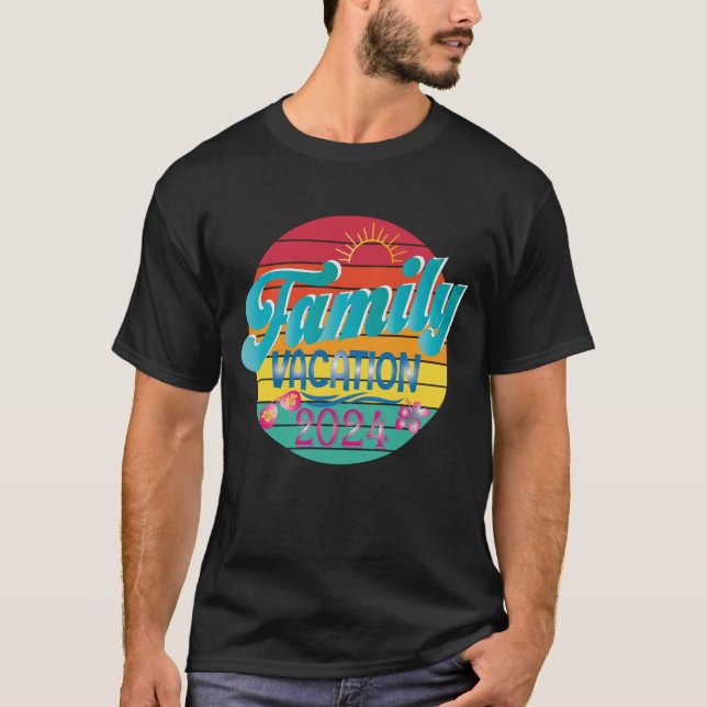 Camiseta Familia coincidente Reunión 2024 ,Vacaciones famil (Anverso)
