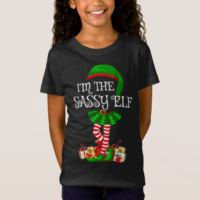Camiseta Familia coincidente Yo soy los Navidades del elfo  (Anverso)