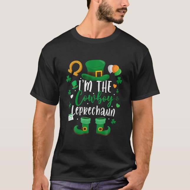 Camiseta Familia coincidiendo Yo soy El Cowboy Leprechaun S (Anverso)