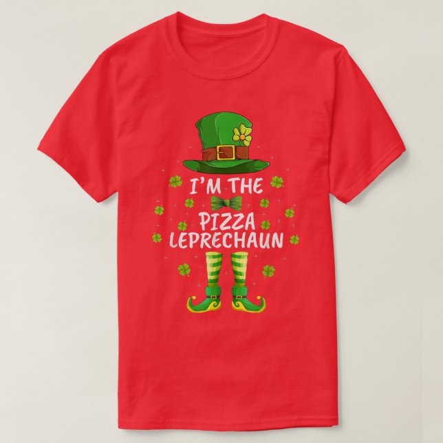 Camiseta Familia coincidiendo Yo soy la Pizza Leprechaun St (Diseño del anverso)