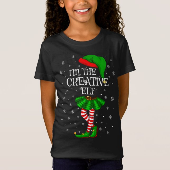 Camiseta Familia coincidiendo Yo soy los Navidades creativo (Anverso)