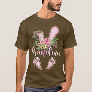Camiseta Familia conejita de conejo de leopardo de la abuel