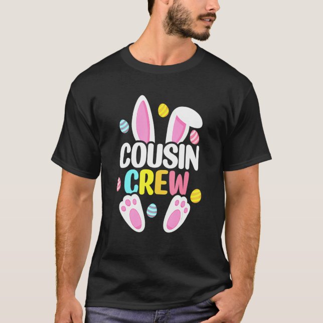 Camiseta Familia Conejo de Pascua de la Tripulación de Prim (Anverso)
