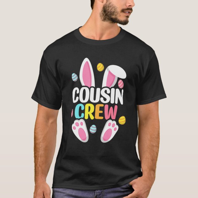 Camiseta Familia Conejo de Pascua de la Tripulación de Prim (Anverso)