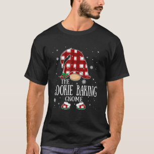 Camiseta Familia Cookie Baking Gnome Búfalo Plaid