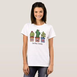 Camiseta Familia Cute Cactus En Acuarela
