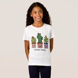 Camiseta Familia Cute Cactus En Acuarela