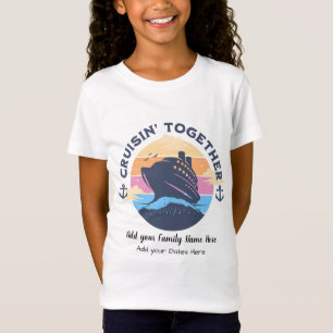 Camiseta Familia Cute Cruising Together Sunset PERSONALIZA