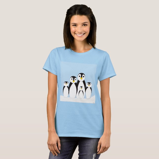 Camiseta Familia Cute Penguin (Anverso completo)
