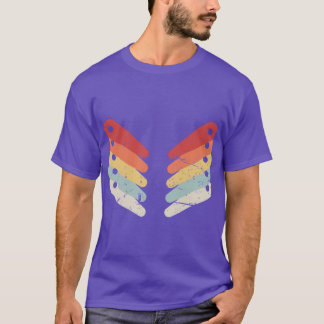 Camiseta Familia de aletas de pinball angustiadas retro
