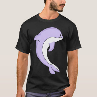 Camiseta Familia de animales lindos delfines lila