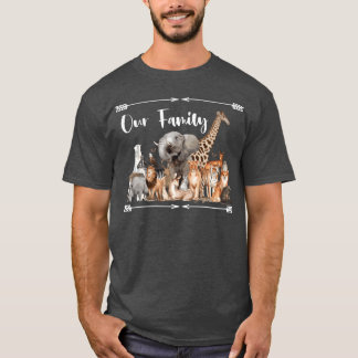 Camiseta Familia de animales salvajes africanos Safari