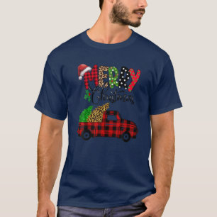 Camiseta Familia de árboles de camión de Navidades de carga