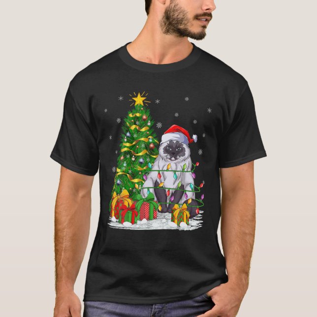 Camiseta Familia de árboles de navidad coincidiendo con el  (Anverso)