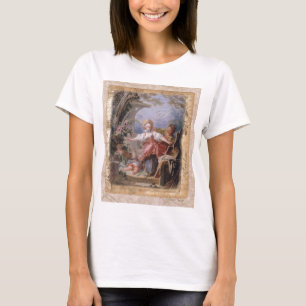 Camiseta Familia de arte estilo vintage en el jardín
