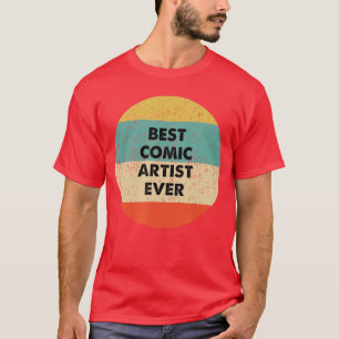 Camiseta familia de artista de cómic