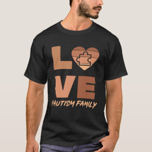 Camiseta Familia de autismo negro Mi hermano hijo tiene pap