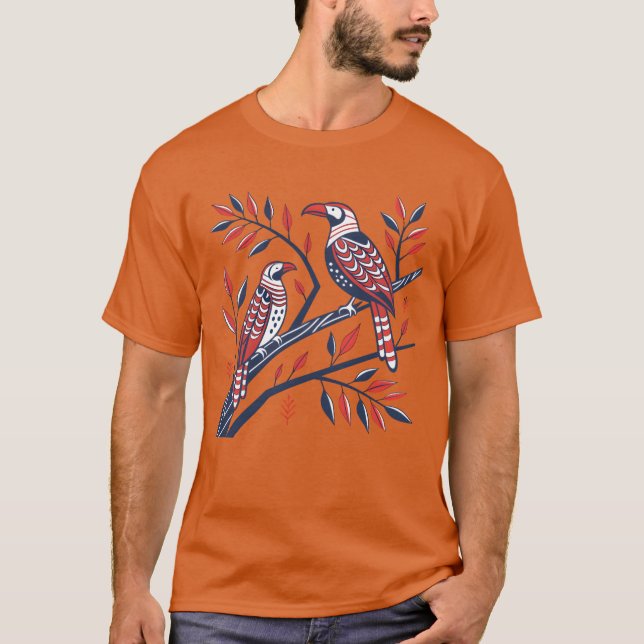 Camiseta familia de aves (Anverso)