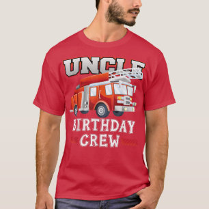 Camiseta Familia de bomberos Tío Birthday Crew Fire Truck