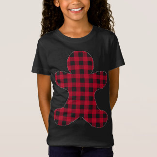 Camiseta Familia de Búfalo de Cuadros Rojos de Pan de Jengi