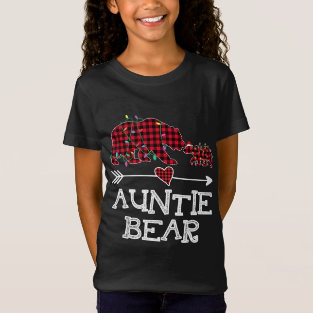 Camiseta Familia de búfalos de oso rojo pajama C (Anverso)