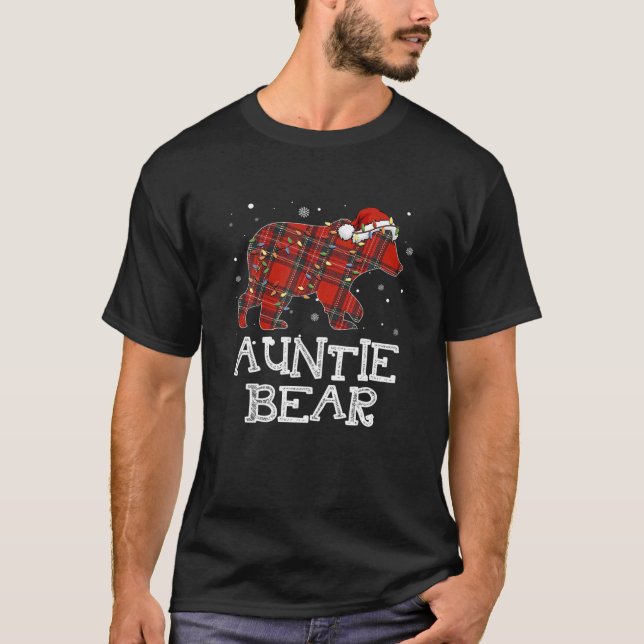 Camiseta Familia de búfalos de oso rojo Pajama Christ (Anverso)