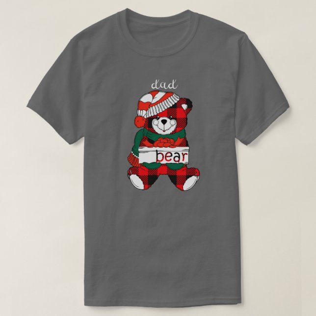 Camiseta Familia de búfalos rojos de pijama de oso (23) (Diseño del anverso)