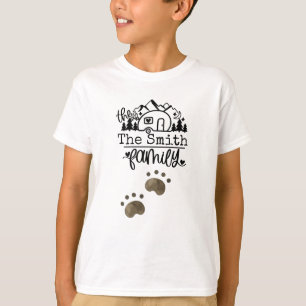 Camiseta Familia de camping con nombre y pezuña