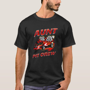 Camiseta Familia de Carreras de Aunt Pit Crew Race Car Bird