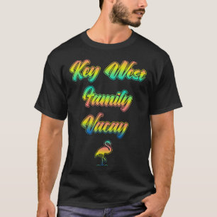 Camiseta Familia de Cayos de Florida Vacaciones Flamingo Su