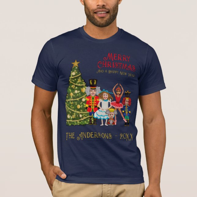 Camiseta Familia de cazadores de nueces de cinco divertidas (Anverso)