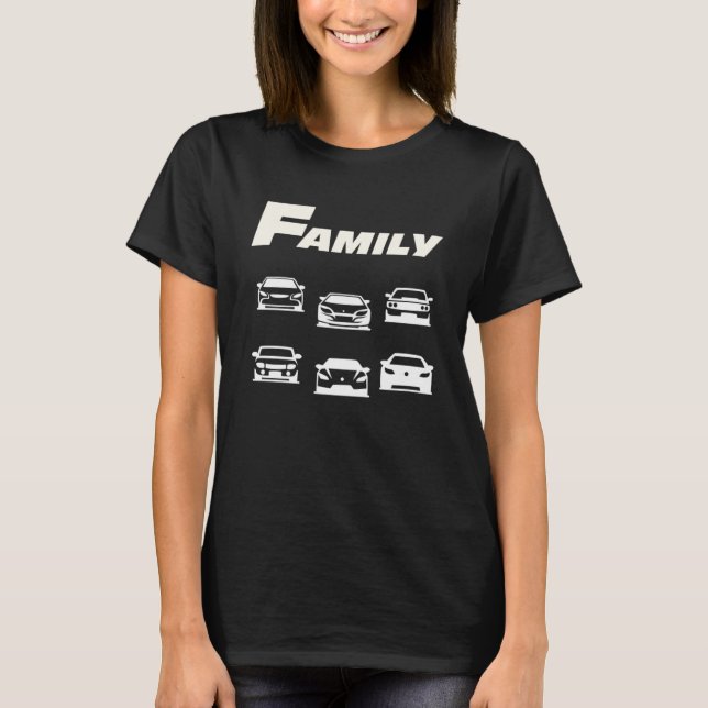 Camiseta Familia de coches rápidos (Anverso)