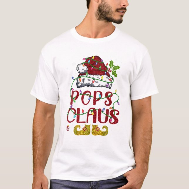 Camiseta Familia de coincidencias de luces navideñas (Anverso)