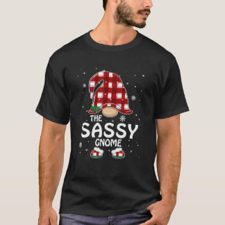 Camiseta Familia de coincidencias Sassy Gnome Buffalo Plaid