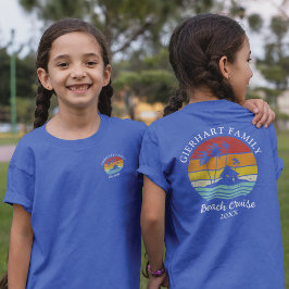 Camiseta Familia de cruceros de playa Reunión personalizada