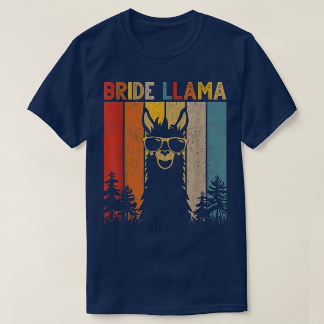 Camiseta Familia de cumpleaños de Bride Llama para mujeres  (Diseño del anverso)