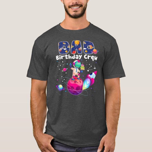 Camiseta Familia de cumpleaños de la tripulación de cumplea (Anverso)