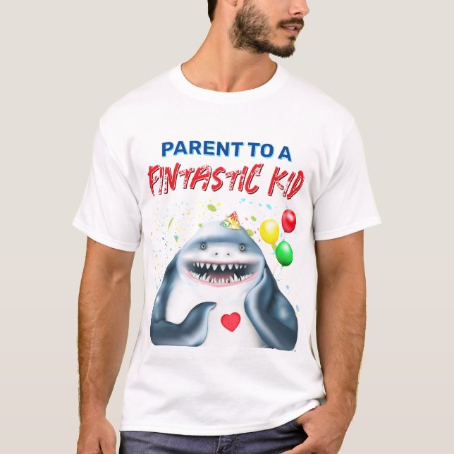 Camiseta Familia de cumpleaños divertida de los tiburones (Anverso)