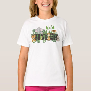 Camiseta Familia de cumpleaños Safari Jungle de Hermanas S