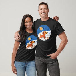 Camiseta Familia de Dachshund Adorable Vibraciones de Día S