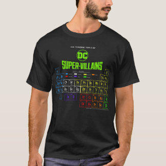 Camiseta familia de DC Comics la Tabla Periódica de Super V